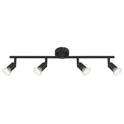 Globo - LED Oświetlenie punktowe 4xGU10/3W/230V czarne