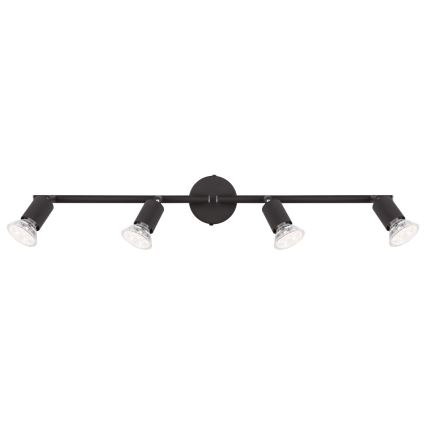 Globo - LED Oświetlenie punktowe 4xGU10/3W/230V czarne