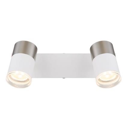 Globo - Oświetlenie punktowe 2xGU10/25W/230V biały/matowy chrom