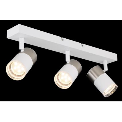 Globo - Oświetlenie punktowe 3xGU10/25W/230V biały/matowy chrom
