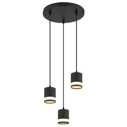 Globo - LED Żyrandol na lince 3xGX53/7W/230V 3000K czarny