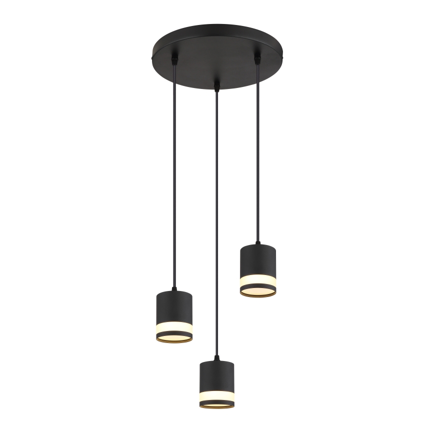 Globo - LED Żyrandol na lince 3xGX53/7W/230V 3000K czarny