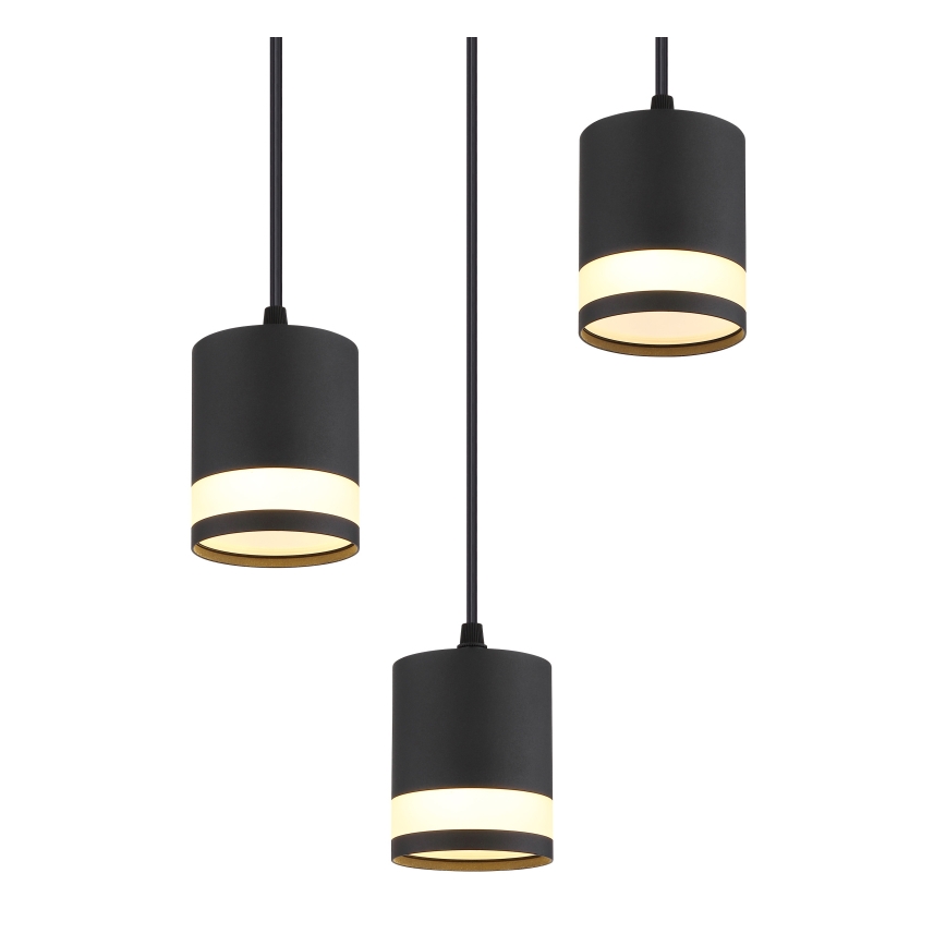 Globo - LED Żyrandol na lince 3xGX53/7W/230V 3000K czarny