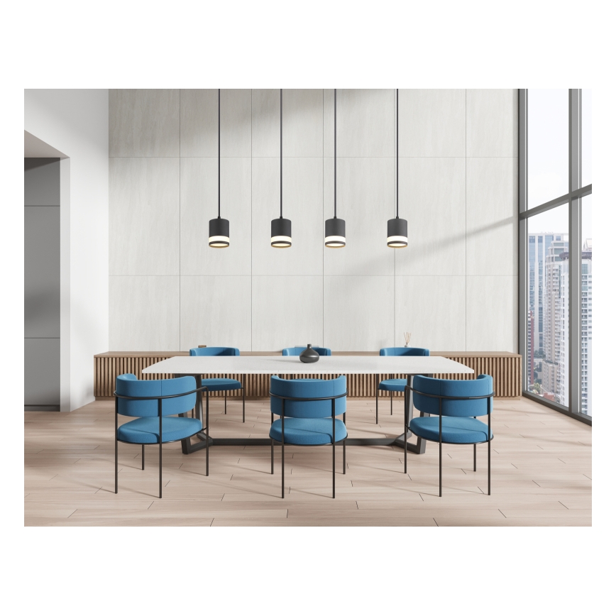 Globo - LED Żyrandol na lince 4xGX53/7W/230V 3000K czarny
