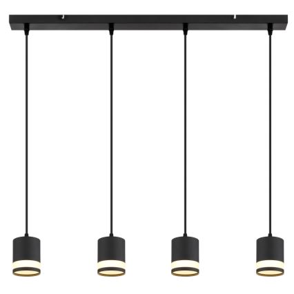 Globo - LED Żyrandol na lince 4xGX53/7W/230V 3000K czarny