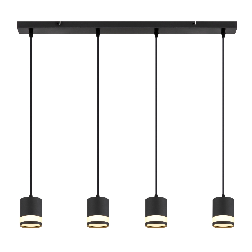 Globo - LED Żyrandol na lince 4xGX53/7W/230V 3000K czarny
