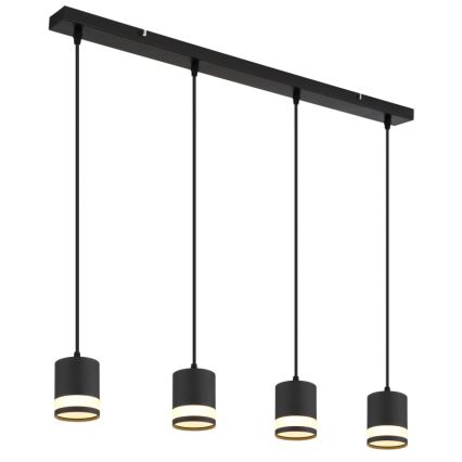 Globo - LED Żyrandol na lince 4xGX53/7W/230V 3000K czarny