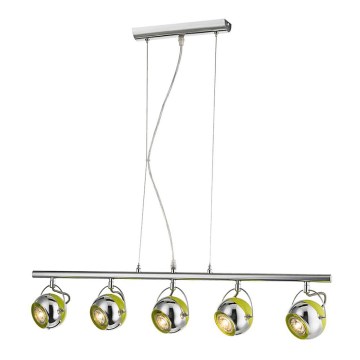 Globo 57886-5H - LED Lampa wisząca HULK 5xGU10/5W/230V zielona