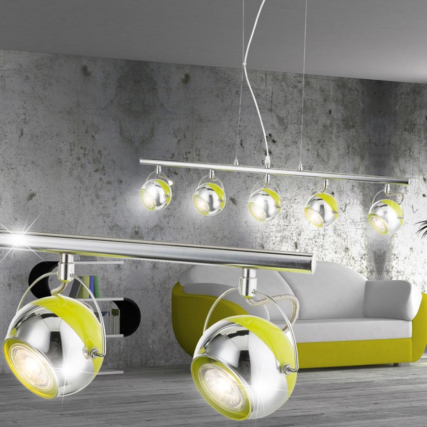 Globo 57886-5H - LED Lampa wisząca HULK 5xGU10/5W/230V zielona