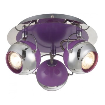 Globo 57887-3 - LED Oświetlenie punktowe SPLASH 3xGU10/5W/230V fioletowy Globo 57887-3 - LED Oświetlenie punktowe SPLASH 3xGU10/5W/230V fioletowy