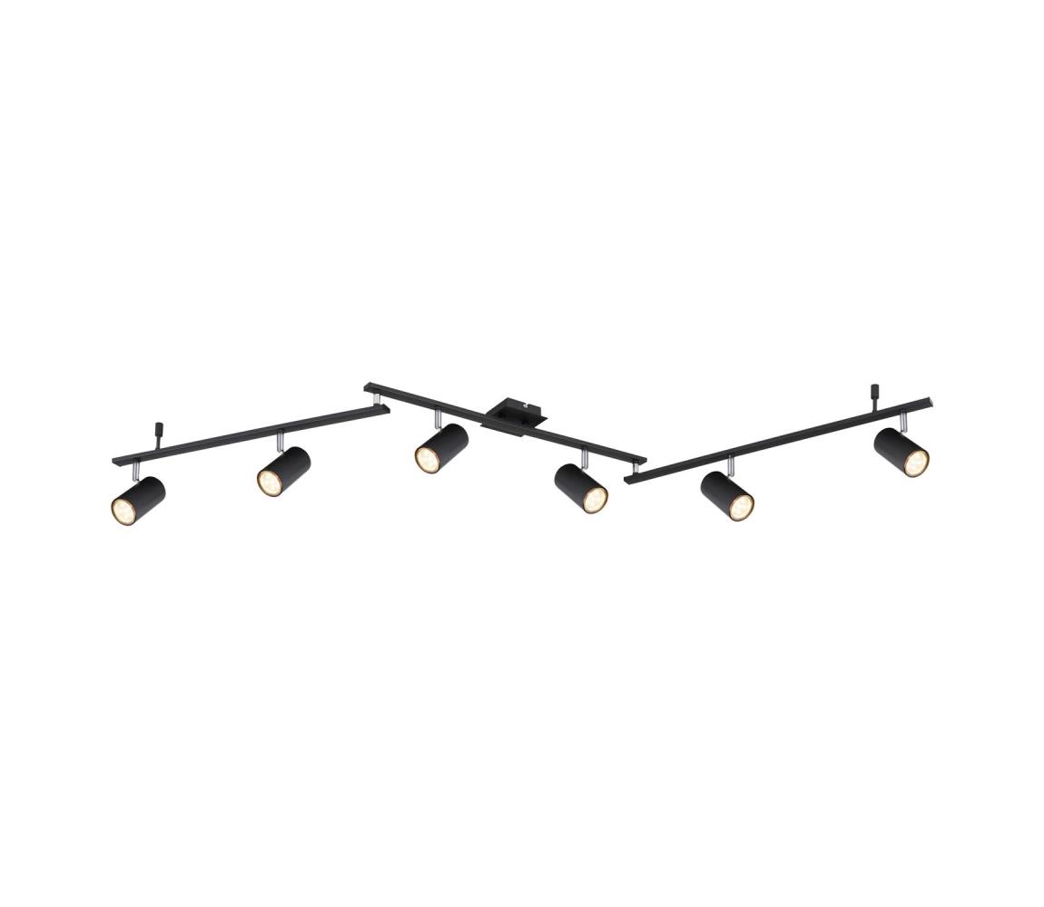 Globo 57910-6B - Oświetlenie punktowe ROBBY 6xGU10/35W/230V czarne