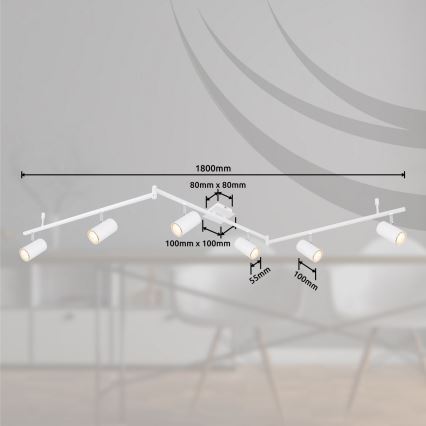 Globo - Oświetlenie punktowe 6xGU10/35W/230V białe