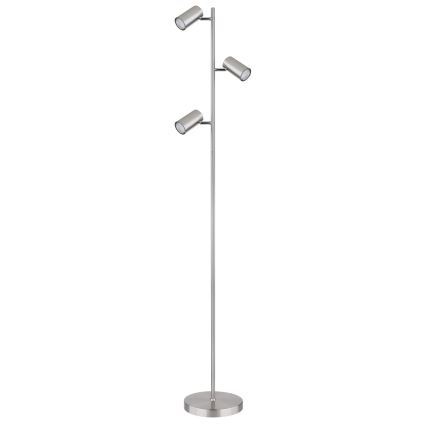 Globo - Lampa podłogowa 3xGU10/5W/230V matowy chrom