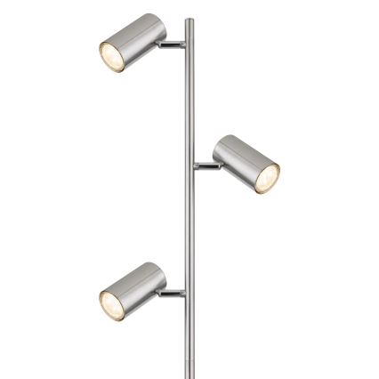 Globo - Lampa podłogowa 3xGU10/5W/230V matowy chrom