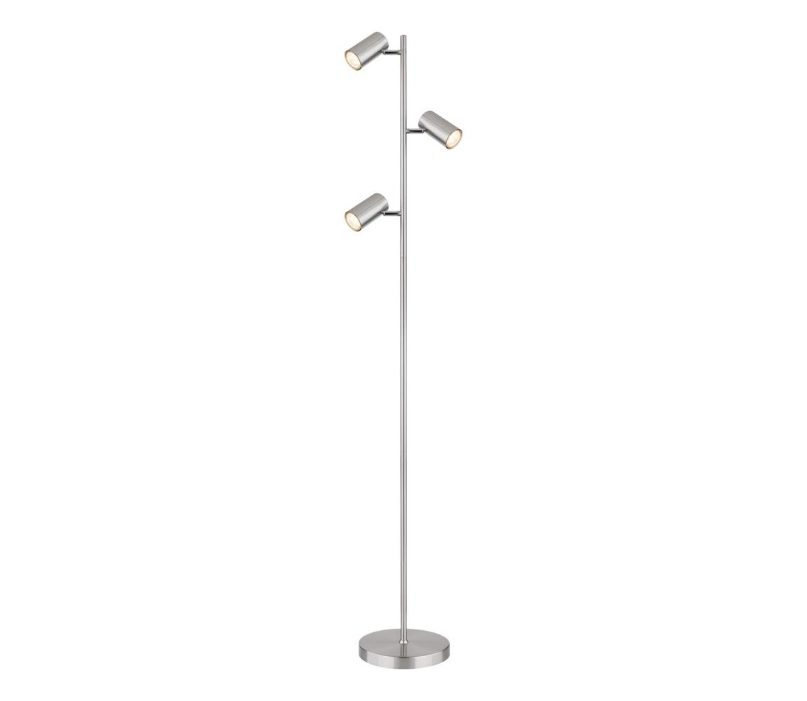 Globo 57910S - Lampa podłogowa ROBBY 3xGU10/5W/230V matowy chrom