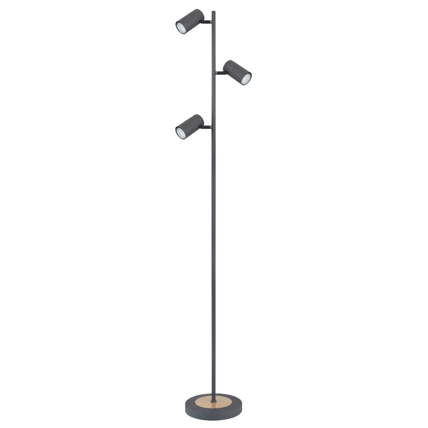 Globo - Lampa podłogowa 3xGU10/5W/230V szara