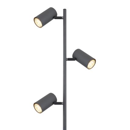 Globo - Lampa podłogowa 3xGU10/5W/230V szara