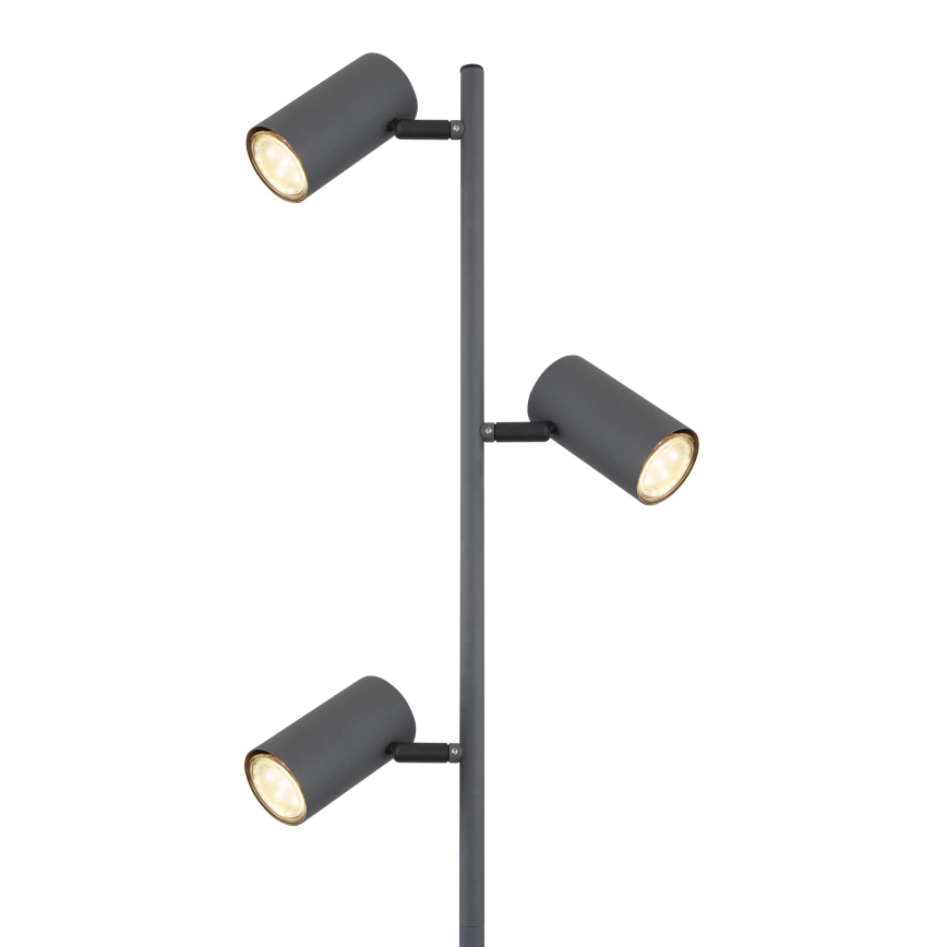 Globo - Lampa podłogowa 3xGU10/5W/230V szara