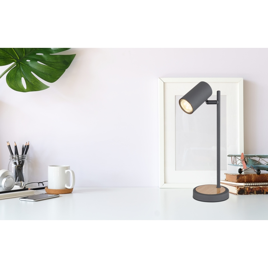 Globo - Lampa stołow 1xGU10/5W/230V szary/brązowy