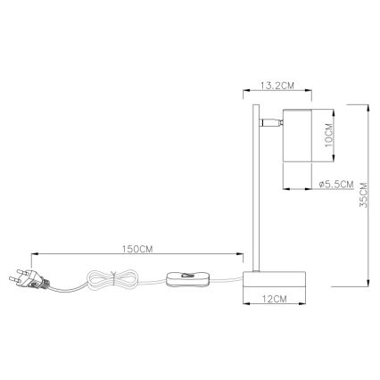 Globo - Lampa stołow 1xGU10/5W/230V szary/brązowy