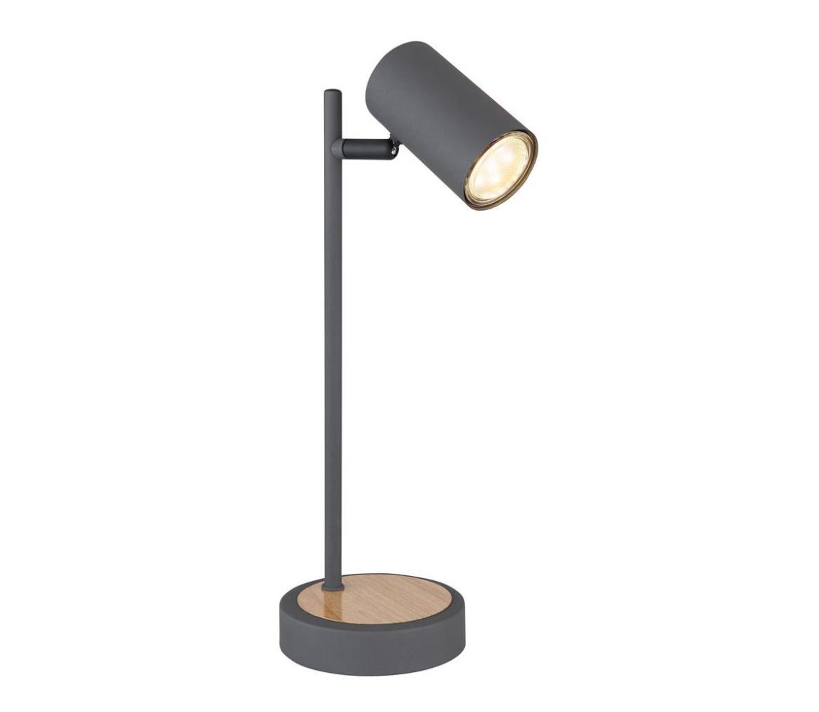 Globo 57910TG - Lampa stołow ROBBY 1xGU10/5W/230V szary/brązowy