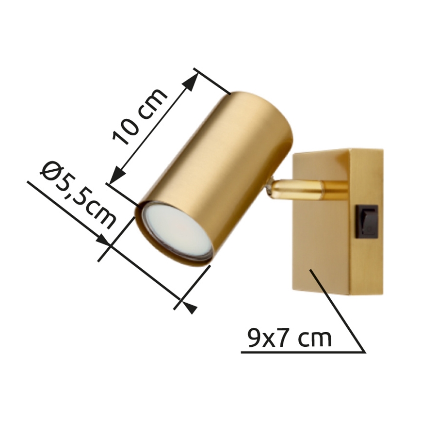 Globo - Kinkiet punktowy 1xGU10/25W/230V złoty