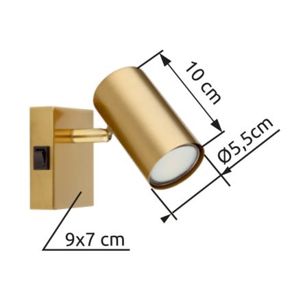 Globo - Kinkiet punktowy 1xGU10/25W/230V złoty