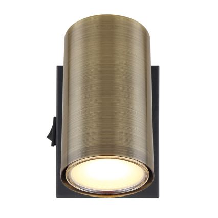 Globo - Kinkiet punktowy 1xGU10/25W/230V czarny/mosiądz