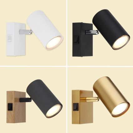 Globo - Kinkiet punktowy 1xGU10/25W/230V czarny/mosiądz