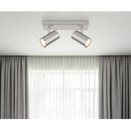 Globo - Oświetlenie punktowe 2xGU10/25W/230V matowy chrom