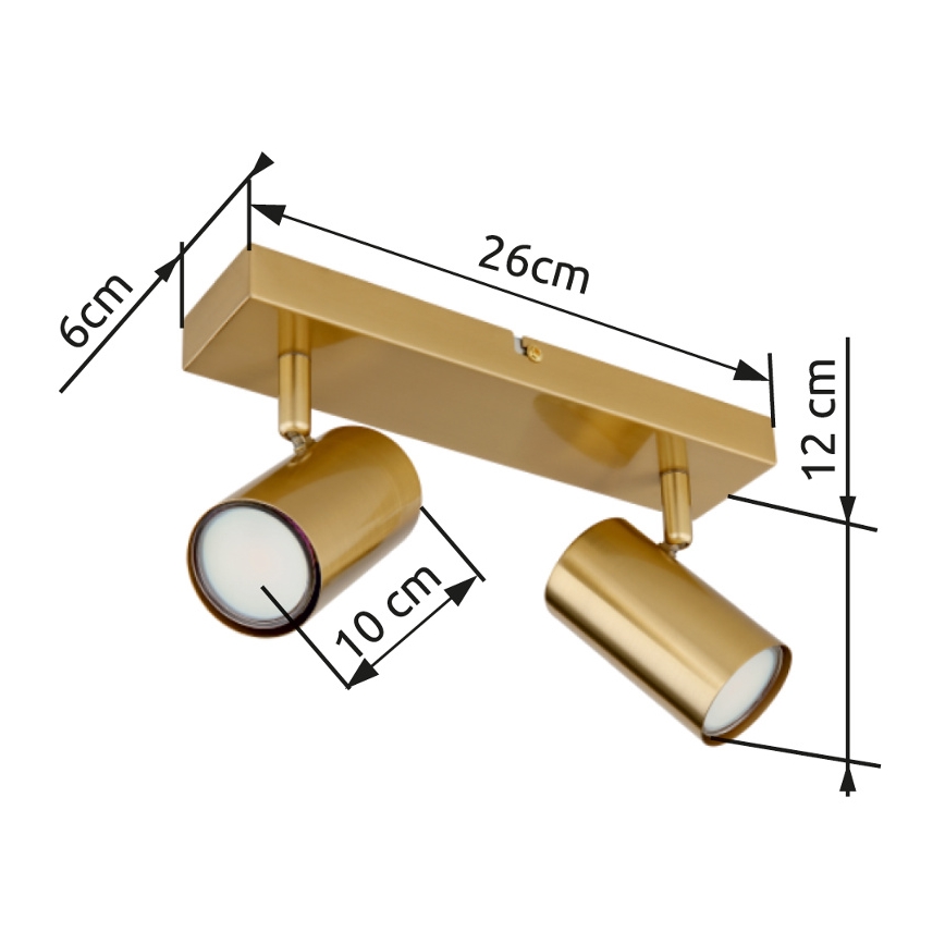 Globo - Oświetlenie punktowe 2xGU10/35W/230V złote