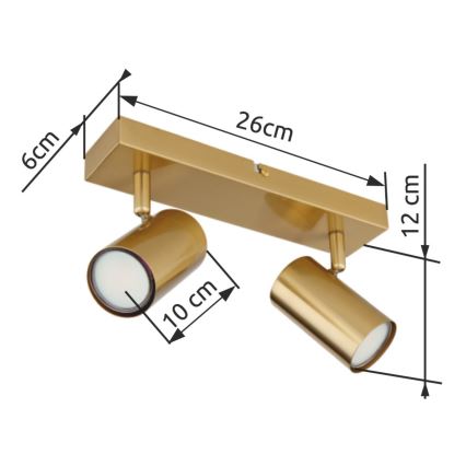 Globo - Oświetlenie punktowe 2xGU10/35W/230V złote