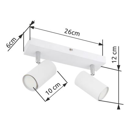 Globo - Oświetlenie punktowe 2xGU10/35W/230V biały