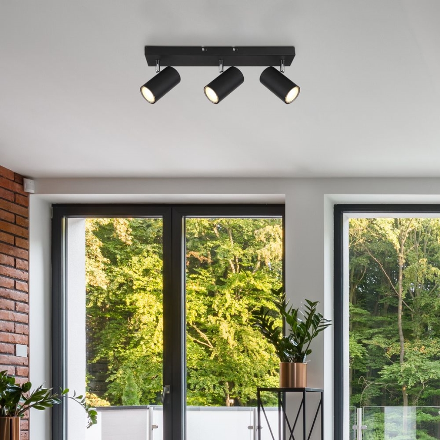 Globo - Lampa punktowa 3xGU10/35W/230V czarna