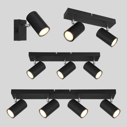 Globo - Lampa punktowa 3xGU10/35W/230V czarna