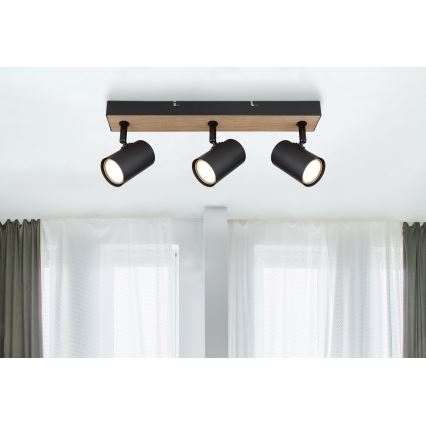 Globo - Oświetlenie punktowe 3xGU10/35W/230V czarne/brązowe