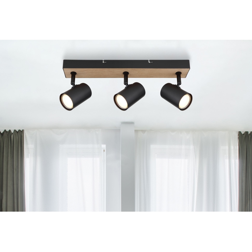 Globo - Oświetlenie punktowe 3xGU10/35W/230V czarne/brązowe