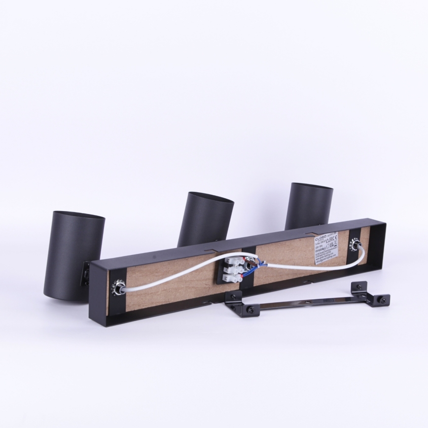 Globo - Oświetlenie punktowe 3xGU10/35W/230V czarne/brązowe