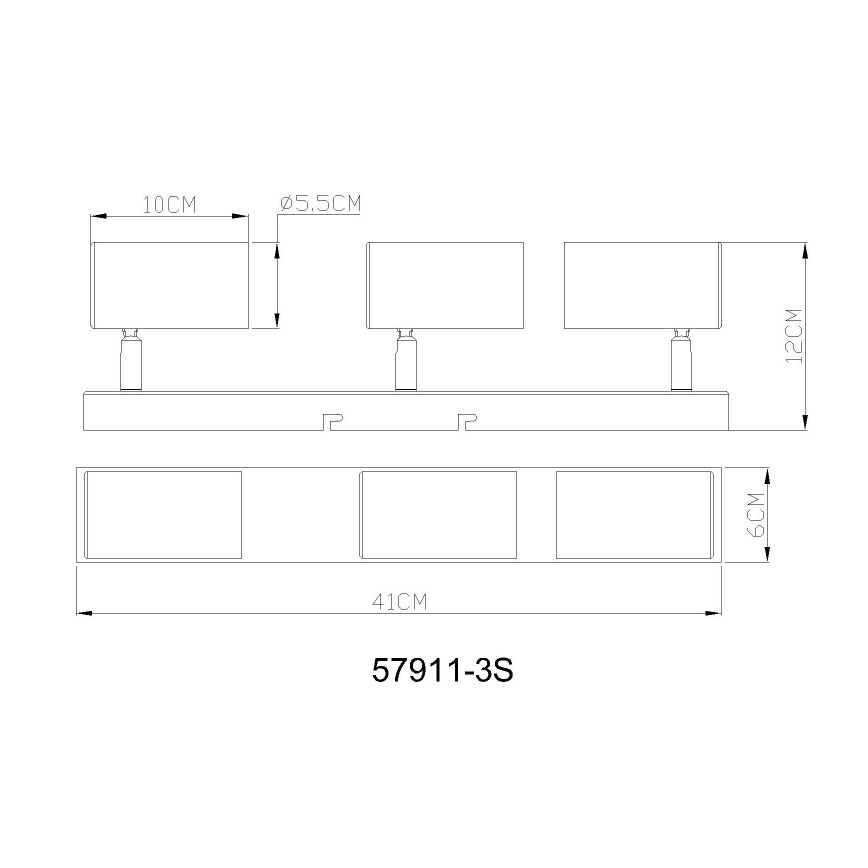 Globo - Oświetlenie punktowe 3xGU10/25W/230V