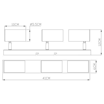 Globo - Oświetlenie punktowe 3xGU10/35W/230V biały