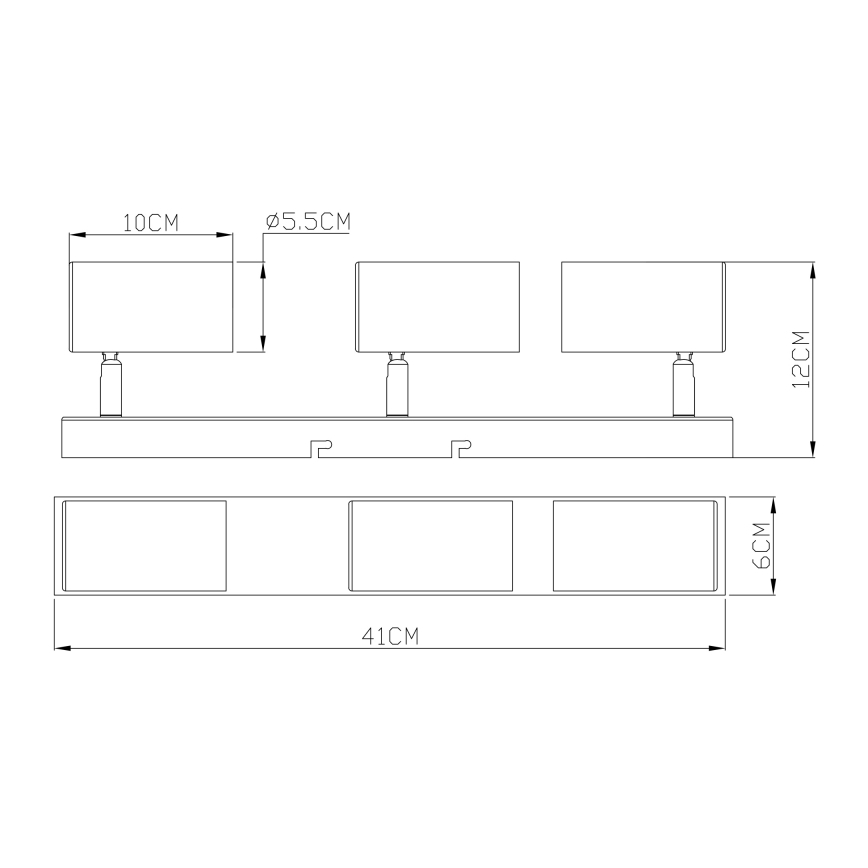 Globo - Oświetlenie punktowe 3xGU10/35W/230V biały