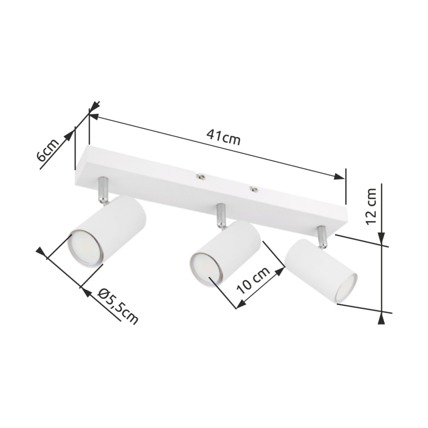 Globo - Oświetlenie punktowe 3xGU10/35W/230V biały