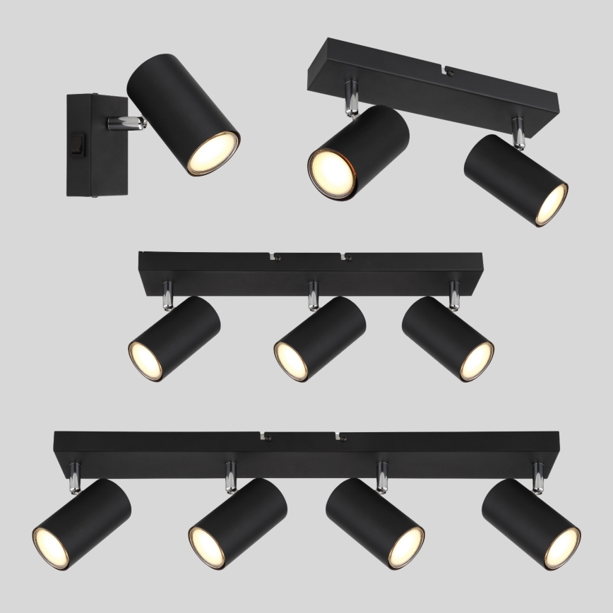 Globo - Oświetlenie punktowe 4xGU10/35W/230V czarny