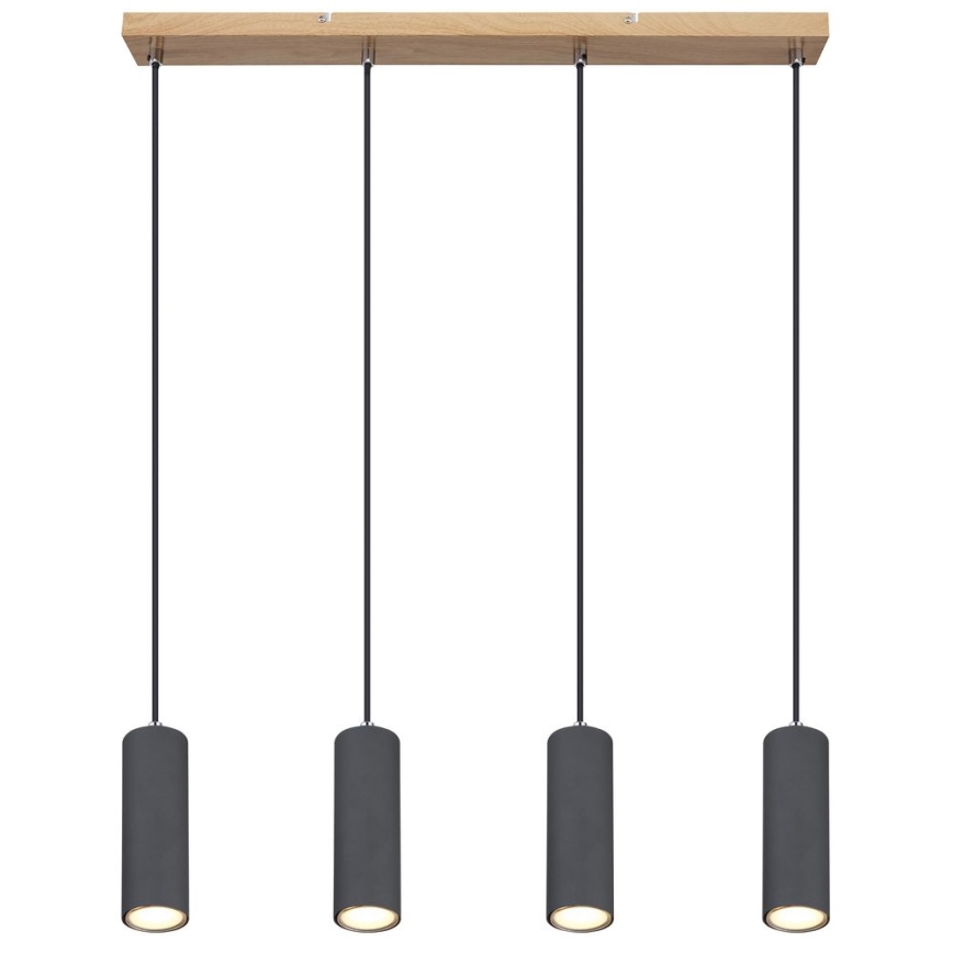 Globo - Lampa wisząca na linkach 4xGU10/35W/230V szara/brązowa