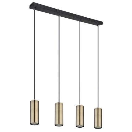 Globo - Lampa wisząca na linkach 4xGU10/35W/230V czarny/mosiądz