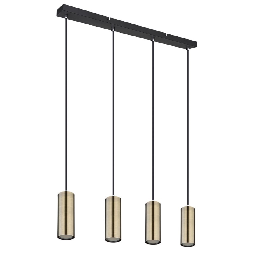 Globo - Lampa wisząca na linkach 4xGU10/35W/230V czarny/mosiądz