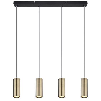 Globo - Lampa wisząca na linkach 4xGU10/35W/230V czarny/mosiądz