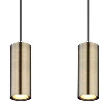 Globo - Lampa wisząca na linkach 4xGU10/35W/230V czarny/mosiądz