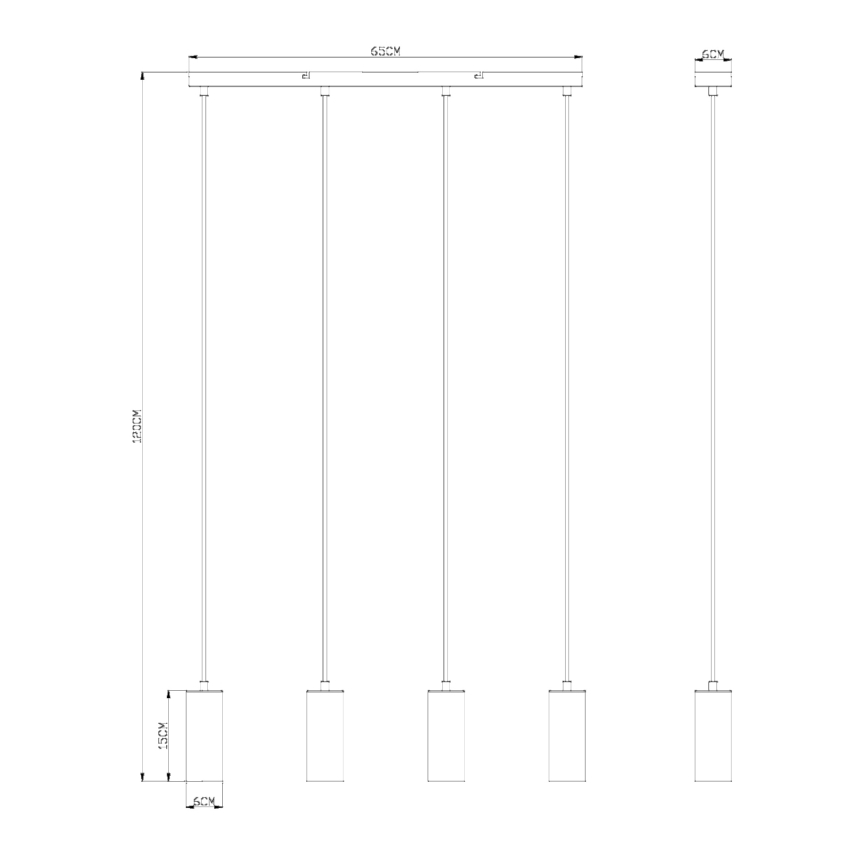 Globo  - Żyrandol na lince 4xGU10/35W/230V biały