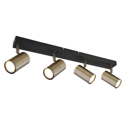Globo - Oprawa punktowa 4xGU10/35W/230V czarna/mosiądz